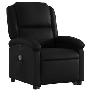 vidaXL Stand up Massage Recliner Chair Black Faux Leather-1