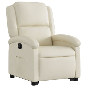 vidaXL Electric Stand up Recliner Chair Cream Faux Leather-1