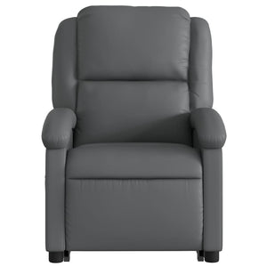 vidaXL Electric Stand up Recliner Chair Gray Faux Leather-6