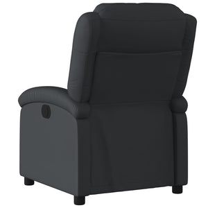 vidaXL Recliner Chair Black Real Leather-1