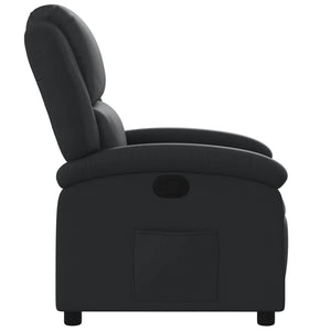 vidaXL Recliner Chair Black Real Leather-5