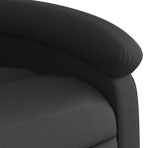 vidaXL Recliner Chair Black Real Leather-6