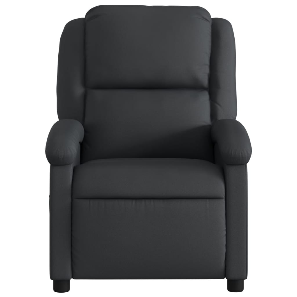 vidaXL Electric Recliner Chair Black Real Leather-6