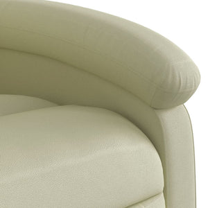 vidaXL Electric Recliner Chair Cream Real Leather-7