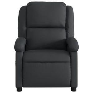 vidaXL Electric Massage Recliner Chair Black Real Leather-6