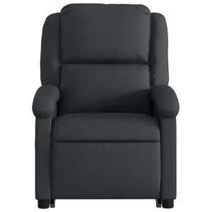 vidaXL Stand up Massage Recliner Chair Black Real Leather-6