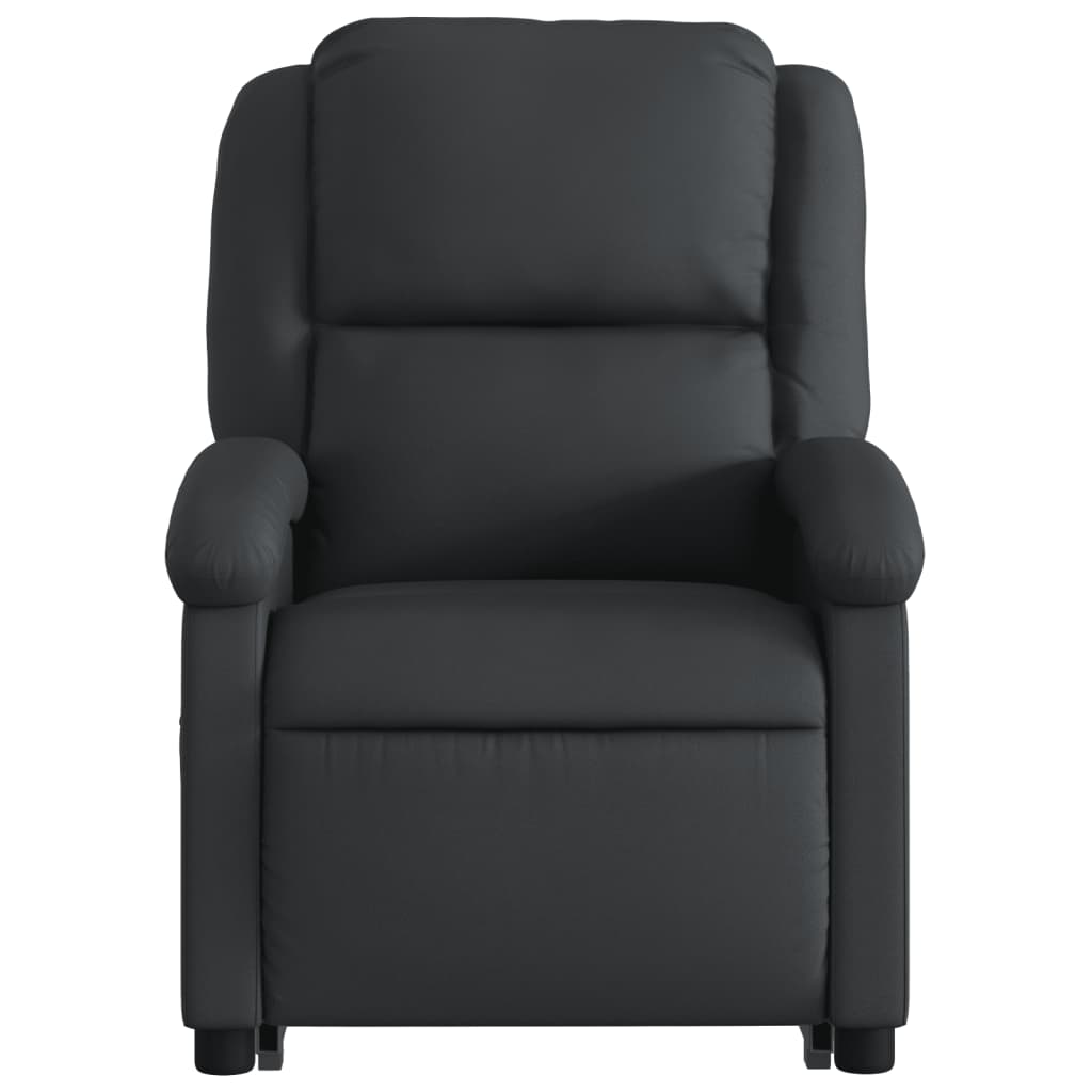 vidaXL Electric Stand up Recliner Chair Black Real Leather-6