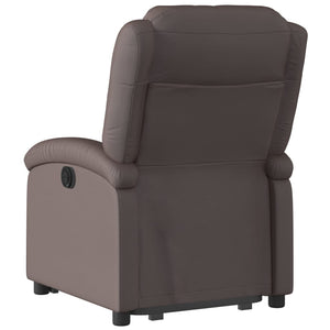 vidaXL Electric Stand up Recliner Chair Dark Brown Real Leather-2