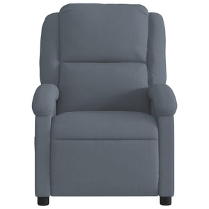 vidaXL Massage Recliner Chair Dark Gray Velvet-5