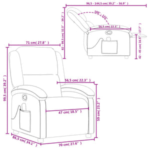 vidaXL Massage Recliner Chair Dark Green Velvet-8