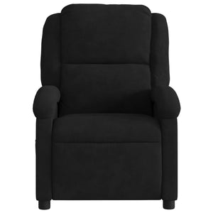 vidaXL Massage Recliner Chair Black Velvet-5