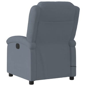 vidaXL Electric Massage Recliner Chair Dark Gray Velvet-2