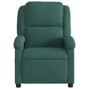 vidaXL Electric Massage Recliner Chair Dark Green Velvet-6