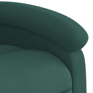 vidaXL Electric Massage Recliner Chair Dark Green Velvet-7