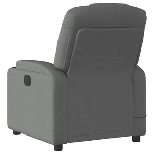 vidaXL Massage Recliner Chair Dark Gray Fabric-2