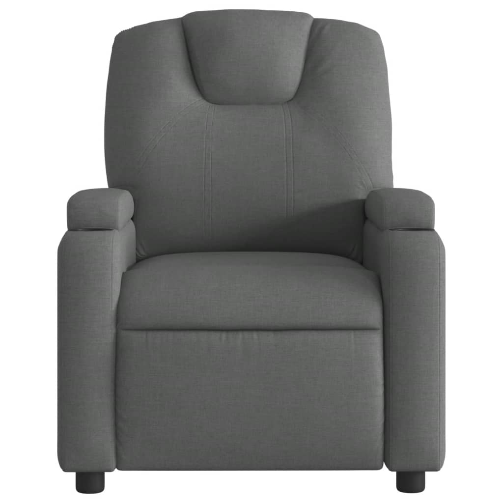 vidaXL Electric Massage Recliner Chair Dark Gray Fabric-6