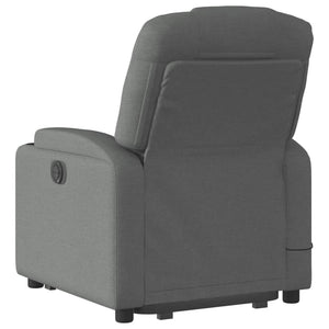 vidaXL Stand up Massage Recliner Chair Dark Gray Fabric-2