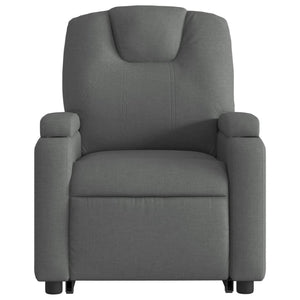 vidaXL Stand up Massage Recliner Chair Dark Gray Fabric-6