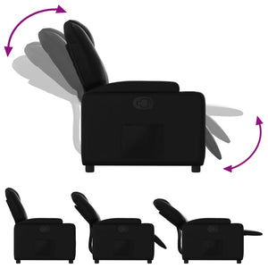 vidaXL Recliner Chair Black Faux Leather-2