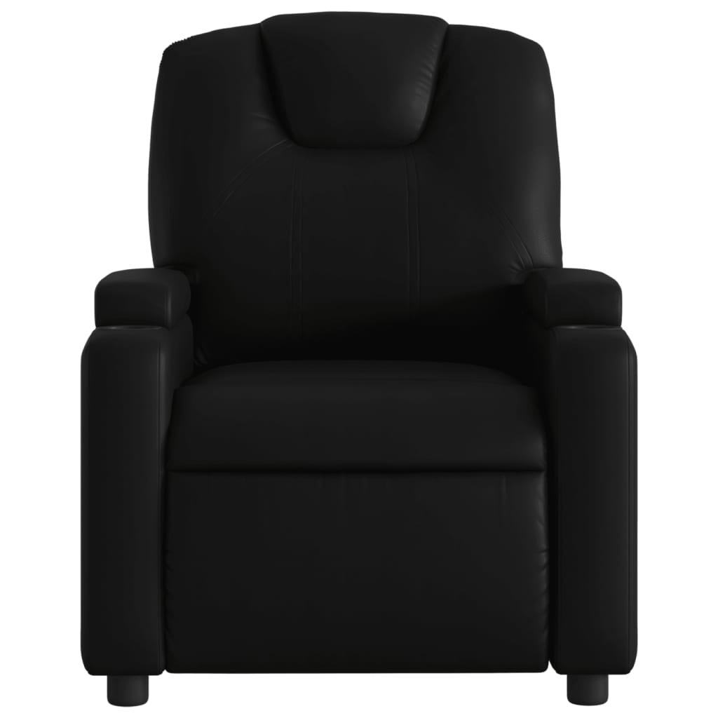 vidaXL Recliner Chair Black Faux Leather-4