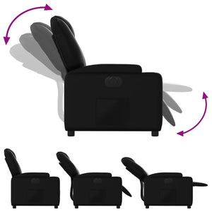 vidaXL Electric Recliner Chair Black Faux Leather-4