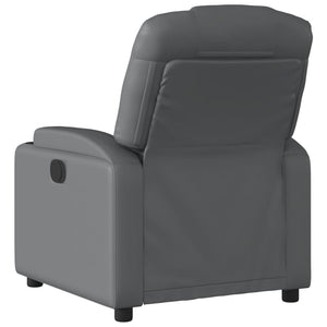 vidaXL Electric Recliner Chair Gray Faux Leather-2