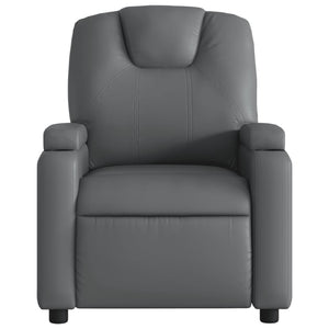 vidaXL Electric Recliner Chair Gray Faux Leather-6