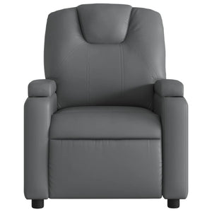 vidaXL Electric Massage Recliner Chair Gray Faux Leather-6