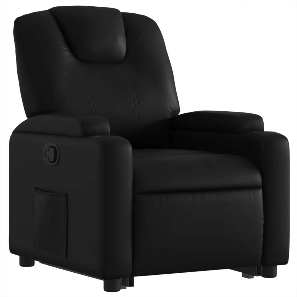 vidaXL Stand up Recliner Chair Black Faux Leather-1