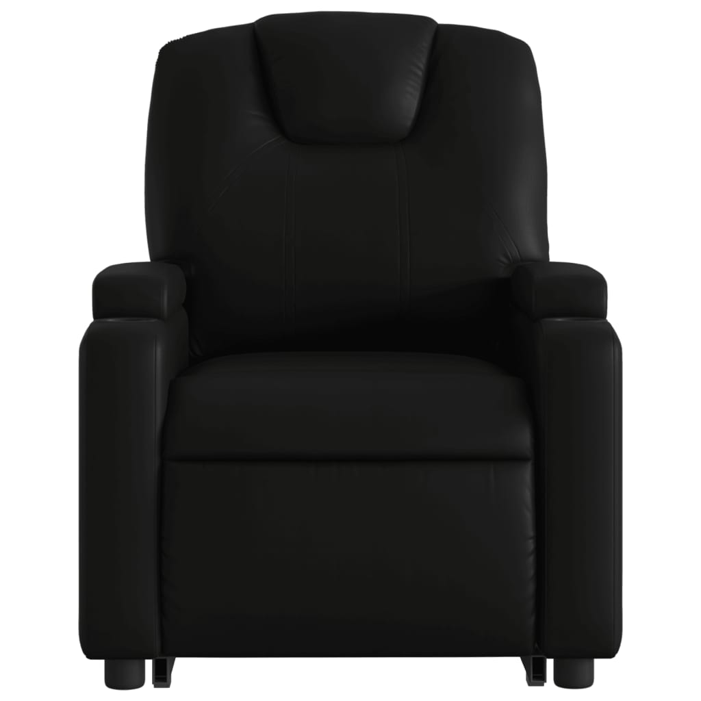 vidaXL Stand up Recliner Chair Black Faux Leather-6