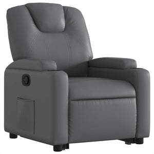 vidaXL Stand up Recliner Chair Gray Faux Leather-1