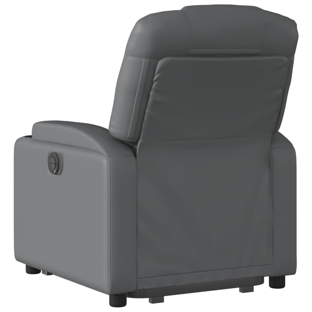 vidaXL Stand up Recliner Chair Gray Faux Leather-2