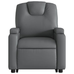 vidaXL Stand up Recliner Chair Gray Faux Leather-6