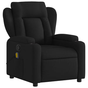 vidaXL Massage Recliner Chair Black Fabric-1