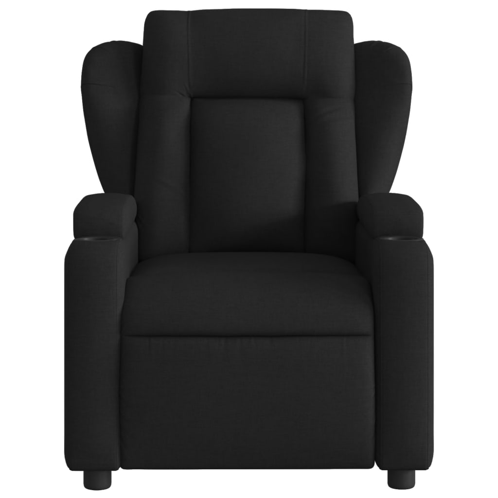 vidaXL Massage Recliner Chair Black Fabric-6