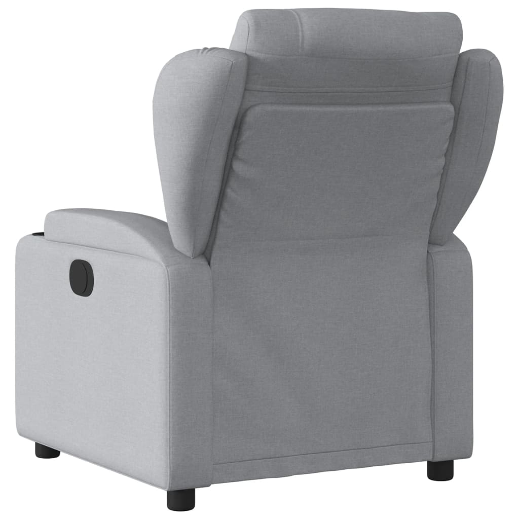 vidaXL Electric Massage Recliner Chair Light Gray Fabric-2