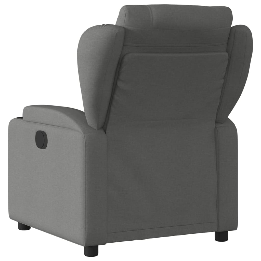 vidaXL Electric Massage Recliner Chair Dark Gray Fabric-2