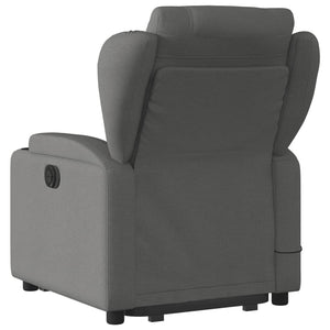 vidaXL Electric Stand up Massage Recliner Chair Dark Gray Fabric-2