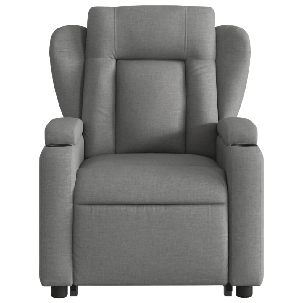 vidaXL Electric Stand up Massage Recliner Chair Dark Gray Fabric-6