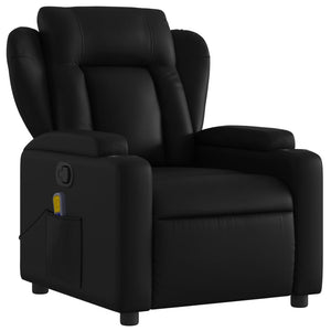 vidaXL Massage Recliner Chair Black Faux Leather-1