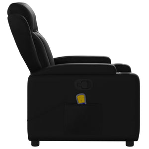 vidaXL Massage Recliner Chair Black Faux Leather-6