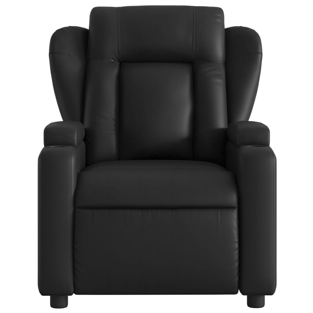 vidaXL Electric Massage Recliner Chair Black Faux Leather-6