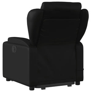 vidaXL Stand up Massage Recliner Chair Black Faux Leather-2