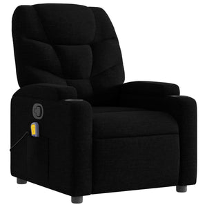 vidaXL Massage Recliner Chair Black Fabric-1