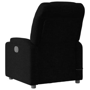 vidaXL Massage Recliner Chair Black Fabric-2