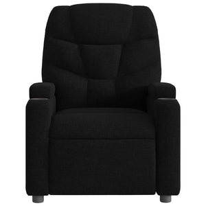 vidaXL Massage Recliner Chair Black Fabric-5