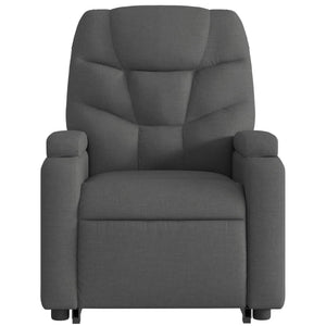 vidaXL Stand up Massage Recliner Chair Dark Gray Fabric-6