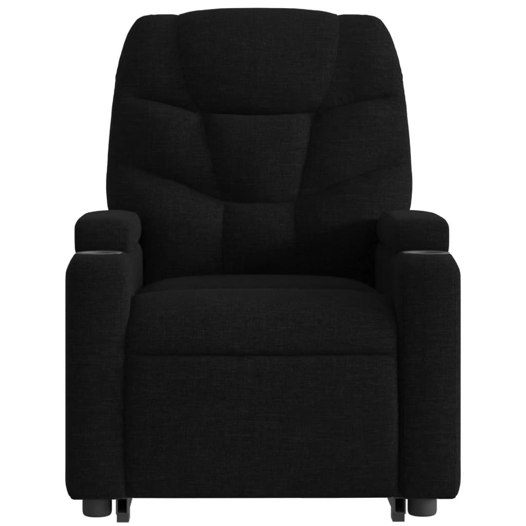 vidaXL Stand up Massage Recliner Chair Black Fabric-6