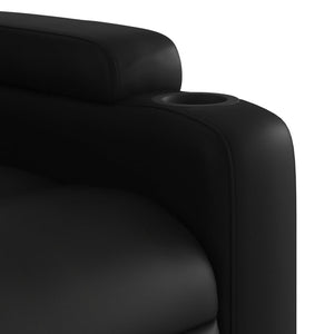 vidaXL Electric Massage Recliner Chair Black Faux Leather-7