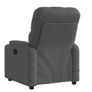 vidaXL Massage Recliner Chair Dark Gray Fabric-2